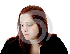 Troubled young woman photo