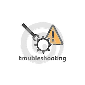 Troubleshoot web element icon vector design image