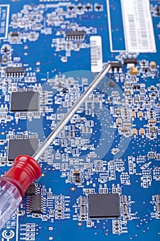 Troubleshooting a circuit board photo