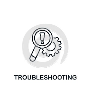 Troubleshooting icon from customer service collection. Simple line element Troubleshooting symbol for templates, web design and photo