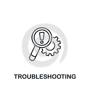 Troubleshooting icon from customer service collection. Simple line element Troubleshooting symbol for templates, web design and