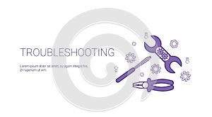 Troubleshooting Service Concept Template Web Banner With Copy Space