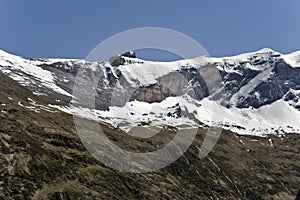 Troumouse circus seen from Heas valley in Pyrenees Mountains