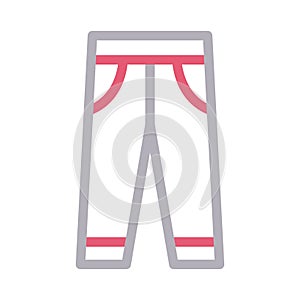 Trouser colour line vector icon