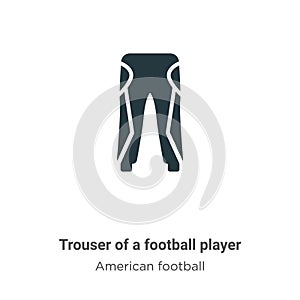 Trouser of a football player vector icon on white background. Flat vector trouser of a football player icon symbol sign from