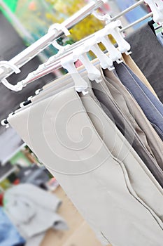 Trousers on hanger