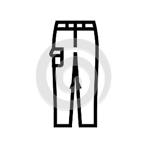 trousers pants apparel line icon vector illustration