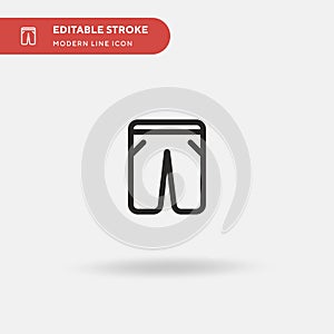 Trousers Simple vector icon. Illustration symbol design template for web mobile UI element. Perfect color modern pictogram on