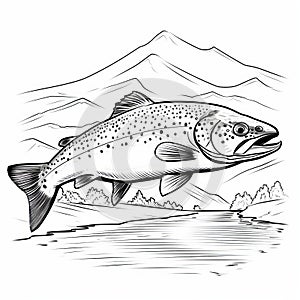 Trout Cartoon Illustration In The New Yorker Style