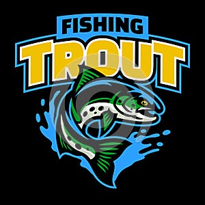 Trout Fishing Esport Logo Mascot