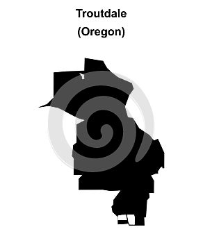 Troutdale outline map