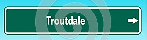 Troutdale Road Sign