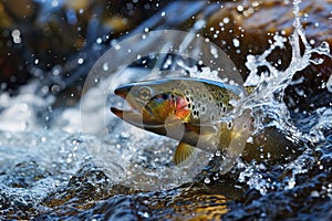 Trouts go for spawning upstream. Generative AI