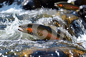Trouts go for spawning upstream. Generative AI