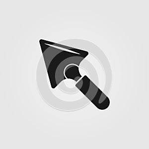 Trowel icon. Construction, building tool symbol
