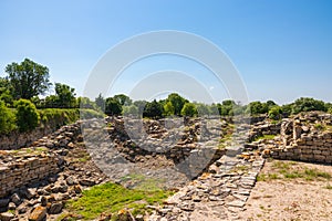 Troy ancient city in Canakkale Turkiye. photo