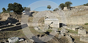 Troy Archeology Site in Turkey, Ancient Ruins photo