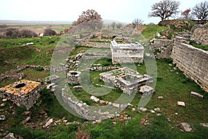 Troy Archeology Site in Turkey, Ancient Ruins