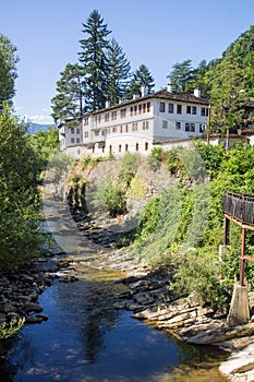 Troyan Monastery on the bank of the river Cherni Osam Bulgaria