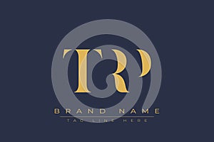 TRP abstract letter logo design