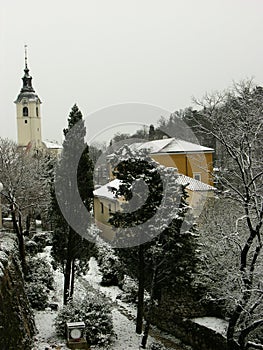 Castillo a iglesia en Croacia 