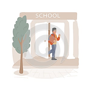 Truancy isolated cartoon vector illustration.