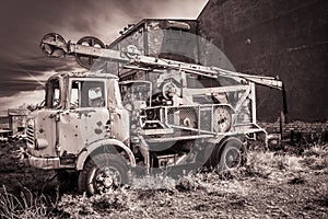 Truck abandoned photo