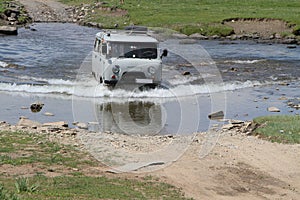 Truck across the river