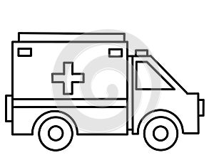 Truck ambulance educational coloring pages