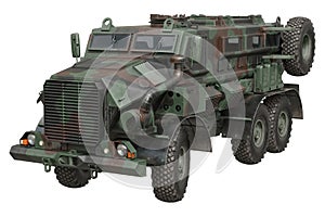 Truck army camouflaged vehicle
