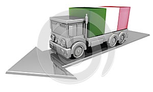 Truck and brick flag Italy