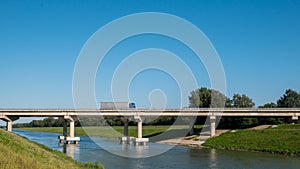 Truck on the bridge