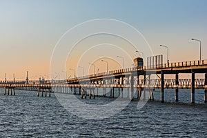 truck bridge over water