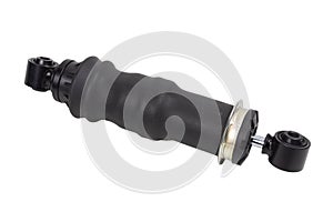 Truck cab shock absorber on white background with cut-off track