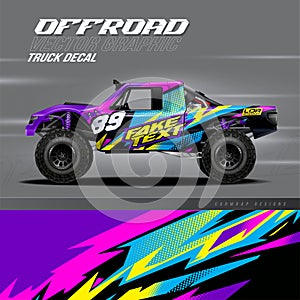 Truck and car decal wrap vector, speed offroad and adventure graphic abstract racing stripe designs for wrap vehicle