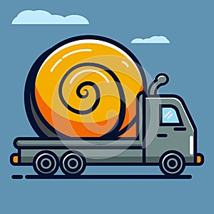 a truck car that resembles a snail