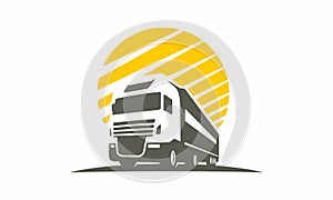 Truck car transportation logo logistics