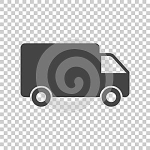 Truck, car vector illustration. Fast delivery service shipping i