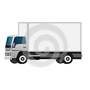 Truck. Cargo delivery by truck. Vector illustration