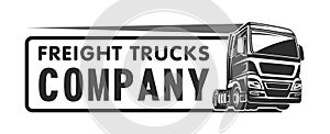 Truck cargo freight company logo template