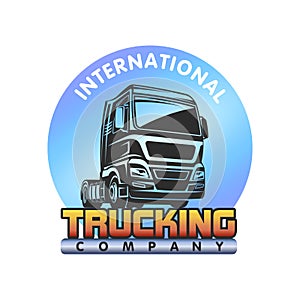 Truck cargo freight logo template