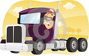 Truck cartoon illustration