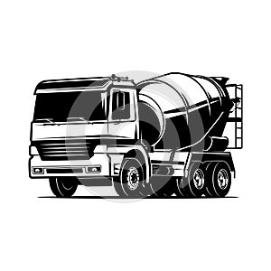 truck cemente mixer concrete illustration