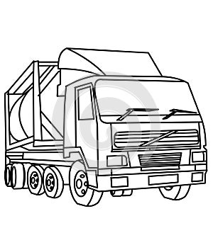 Truck coloring page