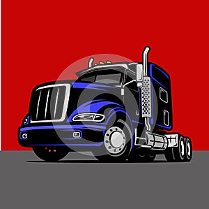 Truck COMIC COLOR vector illustration