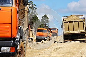 Truck at construction site