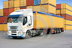 Truck and containers