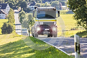 Truck on a country road