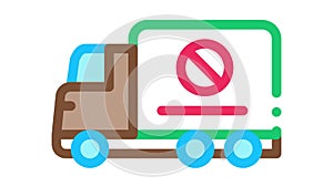 Truck Cross Mark Icon Animation
