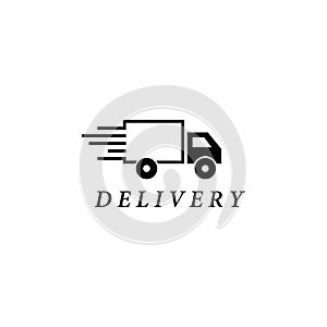 Truck delivery logo template